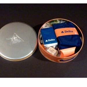 Delta Air Service Vintage Tin Speed Safety Comfort